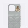 Dior Cannage-Pattern Phone Case with Metal Charm Detailing - Ref. PCDIOR0023