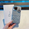 Dior Cannage-Pattern Phone Case with Metal Charm Detailing - Ref. PCDIOR0023