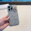 Dior Cannage-Pattern Phone Case with Metal Charm Detailing - Ref. PCDIOR0023