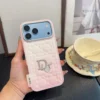 Dior Embossed Diamond-Pattern Gradient Phone Case with Precision Cutouts - Ref. PCDIOR0038