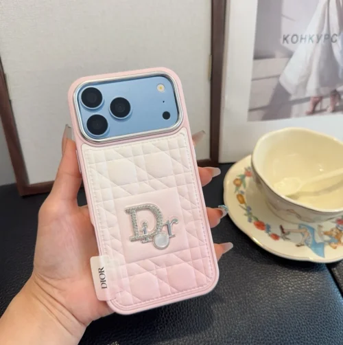 Dior Embossed Diamond-Pattern Gradient Phone Case with Precision Cutouts - Ref. PCDIOR0038