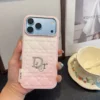 Dior Embossed Diamond-Pattern Gradient Phone Case with Precision Cutouts - Ref. PCDIOR0038