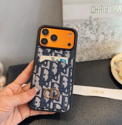 Dior Fabric Full-Cover Phone Case with Card Slot - Ref. PCDIOR0049