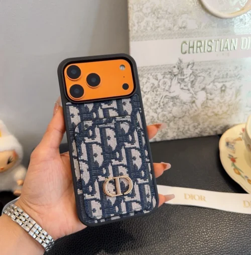 Dior Fabric Full-Cover Phone Case with Card Slot - Ref. PCDIOR0054