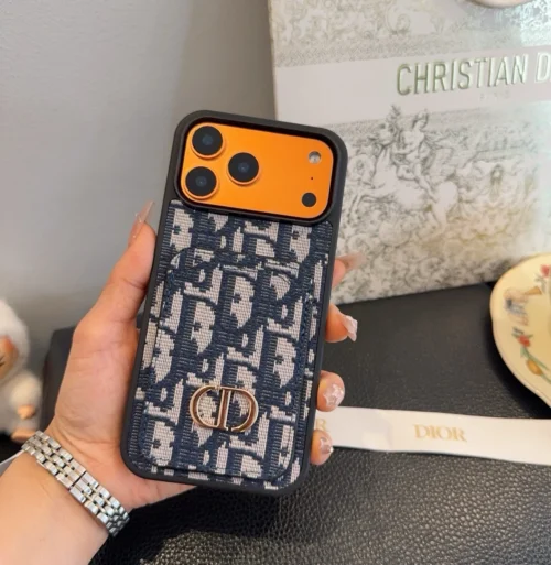 Dior Fabric Full-Cover Phone Case with Card Slot - Ref. PCDIOR0054