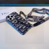 Dior Montaigne Cardholder Phone Case with Embroidered Woven Shoulder Strap - Ref. PCDIOR0066