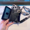Dior Montaigne Cardholder Phone Case with Embroidered Woven Shoulder Strap - Ref. PCDIOR0066