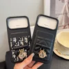Dior Cannage-Pattern Cardholder Phone Case with Metal Charm - Ref. PCDIOR0071