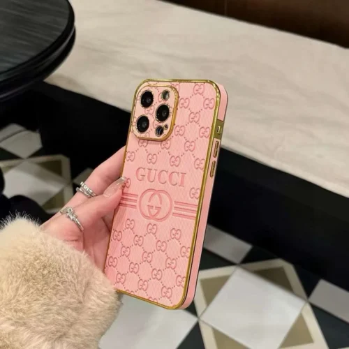 Gucci Embossed Full-Cover Phone Case with Electroplated Sides and Precision Cutouts - Ref. PCGUCCI0002
