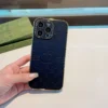 Gucci Embossed Full-Cover Phone Case with Electroplated Sides and Precision Cutouts - Ref. PCGUCCI0006