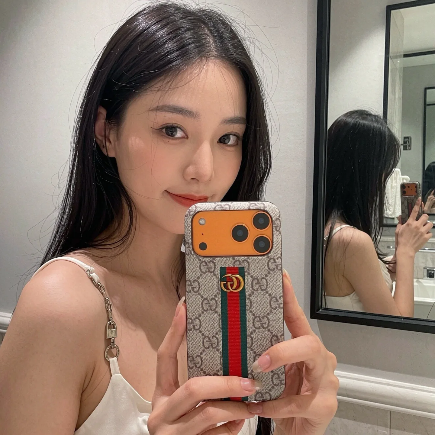 PCGUCCI0018-01 Gucci Phone Case with Classic Red and Green Web Stripe - Ref. PCGUCCI0018