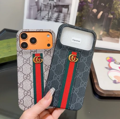 Gucci Phone Case with Classic Red and Green Web Stripe - Ref. PCGUCCI0018