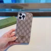 Gucci Monogram Phone Case with Metal Logo and Painted Edges - Ref. PCGUCCI0032