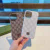 Gucci Monogram Phone Case with Metal Logo and Painted Edges - Ref. PCGUCCI0032