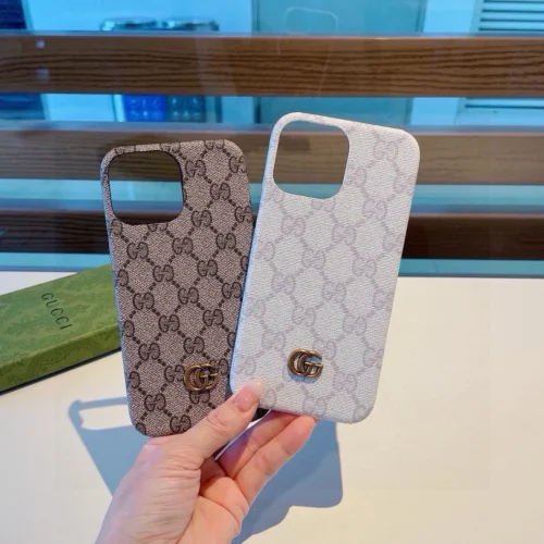 Gucci Monogram Phone Case with Metal Logo and Painted Edges - Ref. PCGUCCI0032
