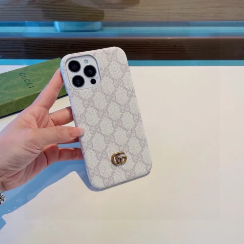 Gucci Monogram Phone Case with Metal Logo and Painted Edges - Ref. PCGUCCI0033