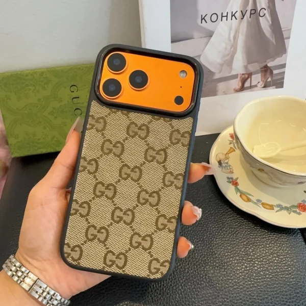 PCGUCCI0036-01 Gucci Monogram Denim Magnetic Phone Case with Fabric Lining and Separate Buttons - Ref. PCGUCCI0036