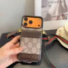 Gucci Monogram Flip-Cardholder Phone Case with Detachable Woven Crossbody Strap - Ref. PCGUCCI0058