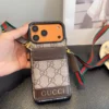 Gucci Monogram Flip-Cardholder Phone Case with Detachable Woven Crossbody Strap - Ref. PCGUCCI0058