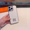 Hermes Crocodile-Embossed H-Motif Phone Case with Full-Wrap Edges - Ref. PCHERMES0006