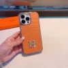Hermes Crocodile-Embossed H-Motif Phone Case with Full-Wrap Edges - Ref. PCHERMES0007