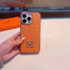 Hermes Crocodile-Embossed H-Motif Phone Case with Full-Wrap Edges - Ref. PCHERMES0007