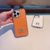 Hermes Crocodile-Embossed H-Motif Phone Case with Full-Wrap Edges - Ref. PCHERMES0007