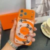 Hermes Cosmic Orange Phone Case with Camera-Frame Styling - Prosperity Design - Ref. PCHERMES0020
