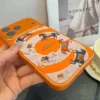 Hermes Cosmic Orange Phone Case with Camera-Frame Styling - Prosperity Design - Ref. PCHERMES0020