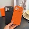 Hermes Cosmic Orange Full-Cover Phone Case for iPhone - Ref. PCHERMES0025