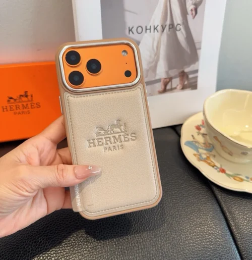 Hermes Cosmic Orange Full-Cover Phone Case for iPhone - Ref. PCHERMES0026