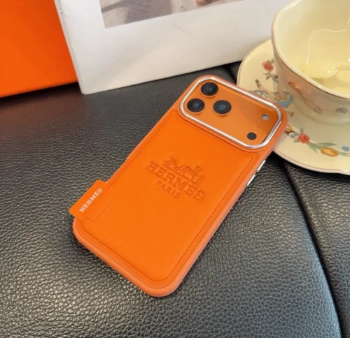 Hermes Cosmic Orange Full-Cover Phone Case for iPhone - Ref. PCHERMES0030