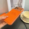 Hermes Cosmic Orange Full-Cover Phone Case for iPhone - Ref. PCHERMES0030