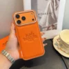 Hermes Cosmic Orange Full-Cover Phone Case for iPhone - Ref. PCHERMES0031