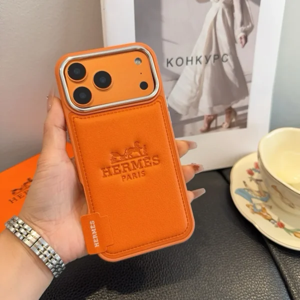 PCHERMES0031-01 Hermes Cosmic Orange Full-Cover Phone Case for iPhone - Ref. PCHERMES0031