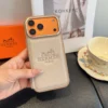 Hermes Cosmic Orange Full-Cover Phone Case for iPhone - Ref. PCHERMES0032