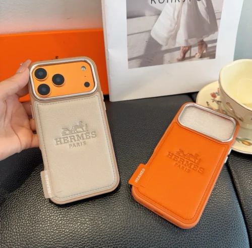 Hermes Cosmic Orange Full-Cover Phone Case for iPhone - Ref. PCHERMES0034