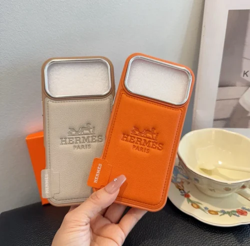 Hermes Cosmic Orange Full-Cover Phone Case for iPhone - Ref. PCHERMES0034
