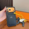 Hermes H-Motif Cardholder Phone Case Set with Horse Charm - Ref. PCHERMES0053