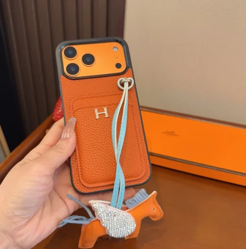 Hermes H-Motif Cardholder Phone Case Set with Horse Charm - Ref. PCHERMES0054