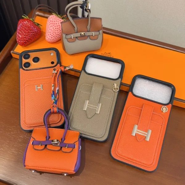 PCHERMES0068-01 Hermes H-Motif Cardholder Phone Case Set with Earphone Pouch - Ref. PCHERMES0068