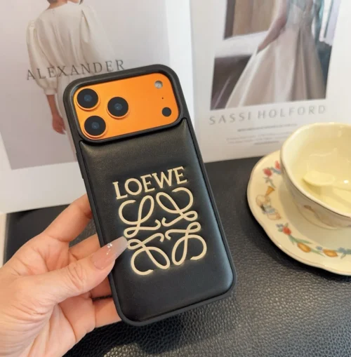 Loewe Full-Cover Phone Case with Gold-Tone Foil Detailing - Ref. PCLOEWE0008