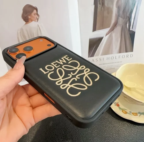 Loewe Full-Cover Phone Case with Gold-Tone Foil Detailing - Ref. PCLOEWE0008