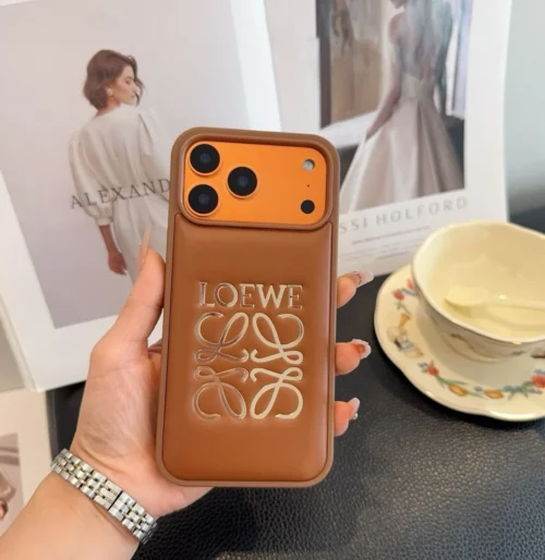 Loewe Full-Cover Phone Case with Gold-Tone Foil Detailing - Ref. PCLOEWE0010