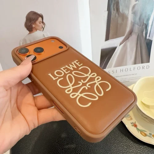 Loewe Full-Cover Phone Case with Gold-Tone Foil Detailing - Ref. PCLOEWE0010