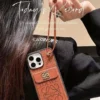 Loewe Flip Phone Case with Card Slot and Short Wrist Cord