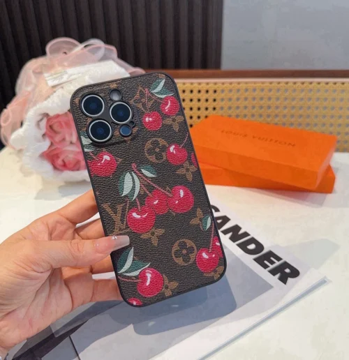 Louis Vuitton Murakami Cherry-Motif Phone Case with Full-Wrap Edges - Ref. PCLV0061