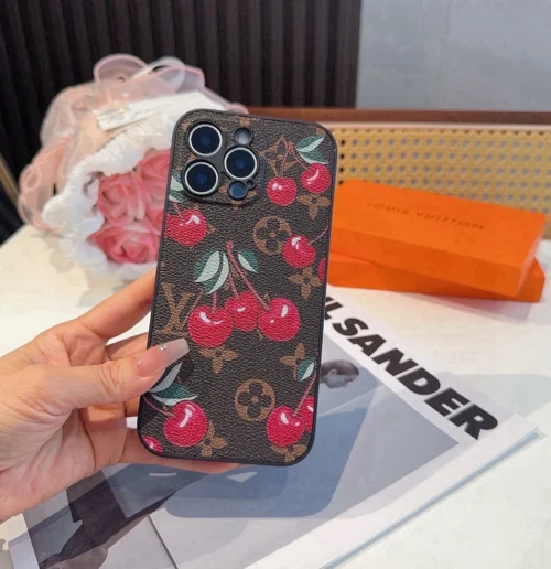 Louis Vuitton Murakami Cherry-Motif Phone Case with Full-Wrap Edges - Ref. PCLV0061