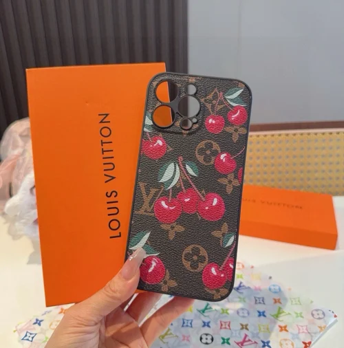 Louis Vuitton Murakami Cherry-Motif Phone Case with Full-Wrap Edges - Ref. PCLV0063