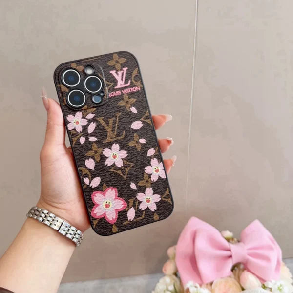 Louis Vuitton Murakami Cherry-Blossom Phone Case with Full-Wrap Edges - Ref. PCLV0065